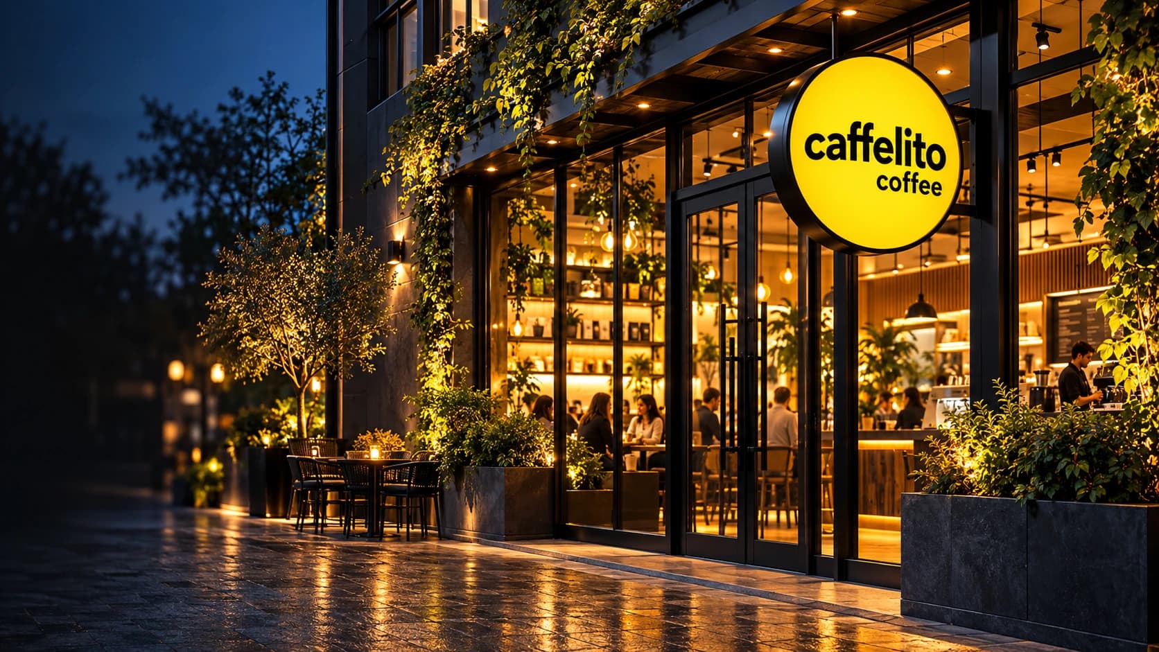 Визуальный концепт будущей кофейни Caffelito